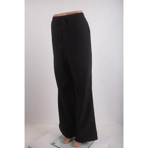 Zara Womans Pants jogger Size M Black Wide Leg High Elastic Waist 4174/873 NWOT - Picture 3 of 7